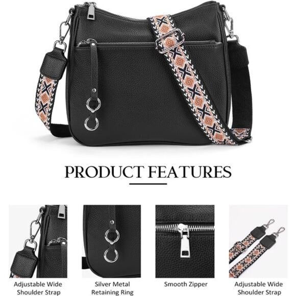 Genuine Leather Purse for Women Soft Crossbody Purse Hobo Bag Women's - Picture 4 of 7